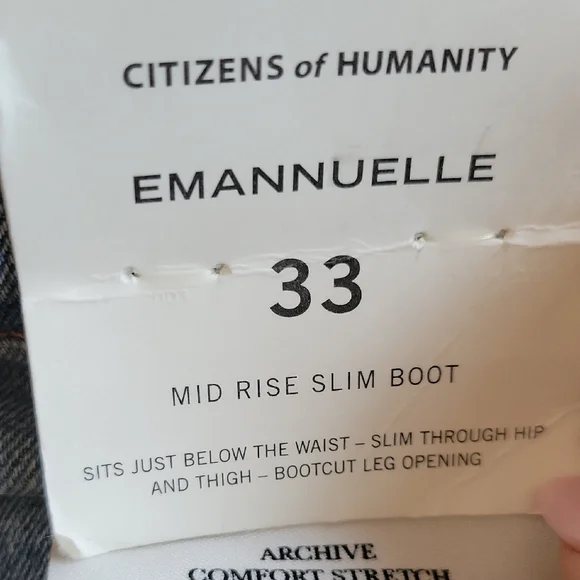 Citizens of Humanity Distressed Emannuelle Mid Rise Slim Boot Jean